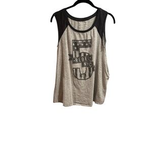 Gray Sleeveless muscle Top